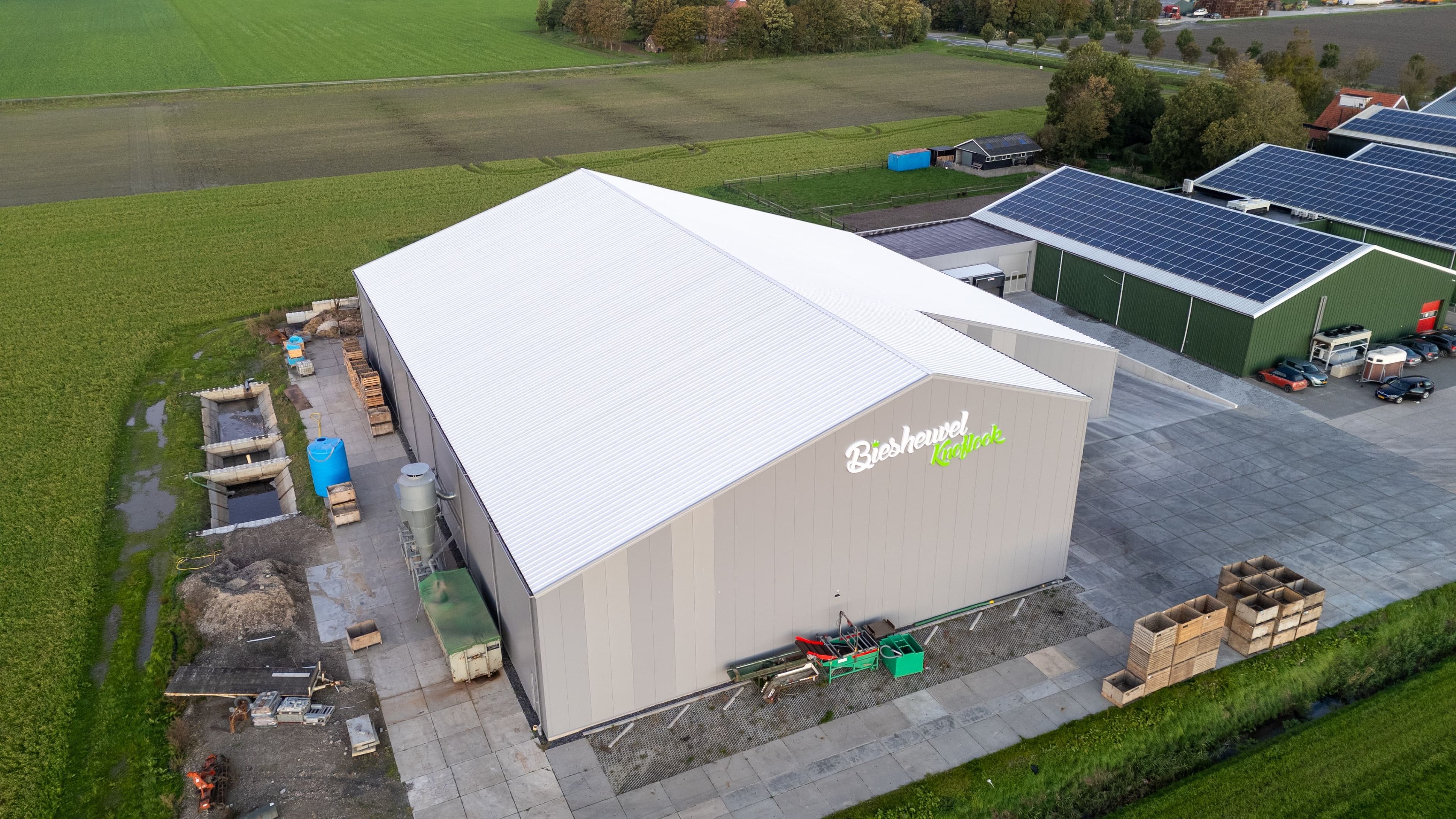 Luchtfoto Biesheuvel Knoflook Slootdorp